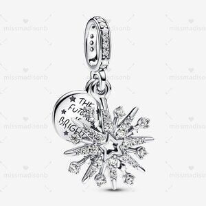 Pandora Sparkling Firework Double Dangle Charm
